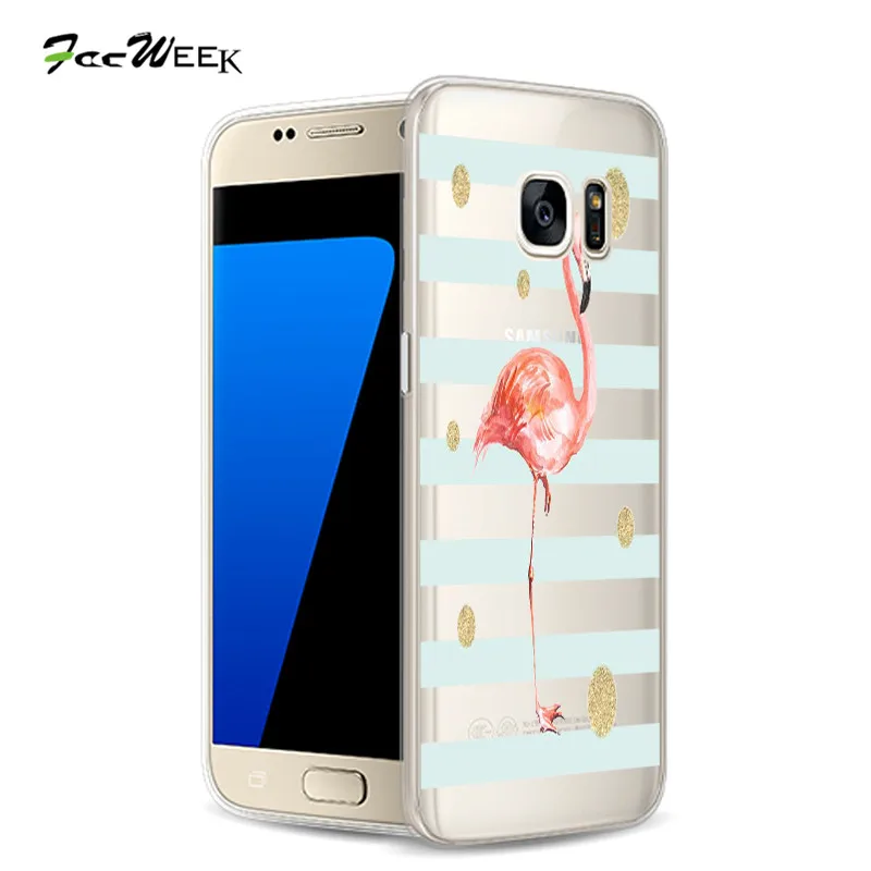 Фламинго Для Samsung Galaxy Grand Prime G530 S5 S6 S7 Края телефон Случаях Животное Птица Кремния
