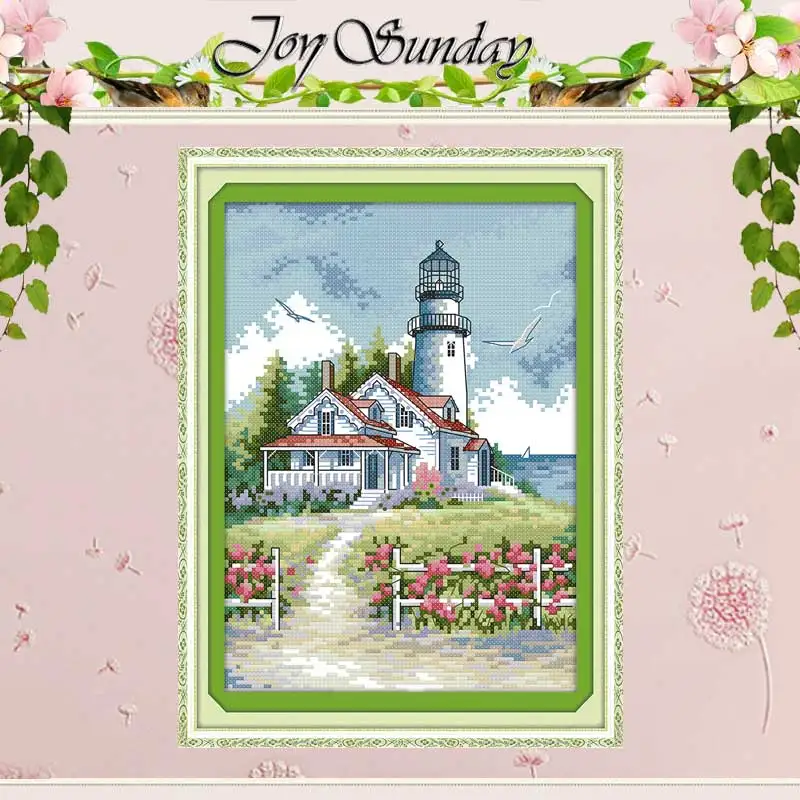 Набор для вышивки крестиком с изображением маяков (2) 11CT 14CT|cross stitch 11ct|cross setcounted cross |