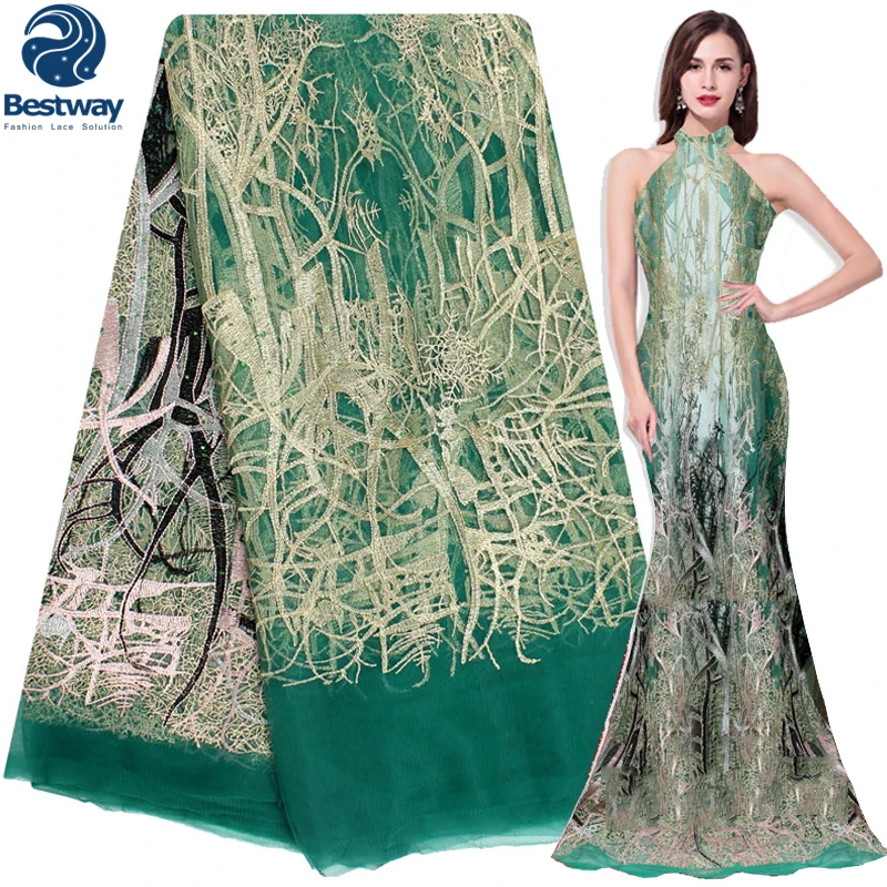 Bestway Luxury French Tulle Lace Fabric High Quality Mesh Net African Laces Rhinestones Wedding Party Dresses Fabrics | Дом и сад