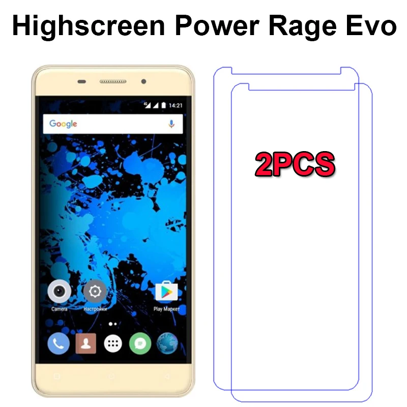 2 шт пленка из закаленного стекла для высокого экрана power Ice/Evo 5,0 дюймов 9H 2.5D Защита экрана для высокого экрана power Rage Evo чехол стекло