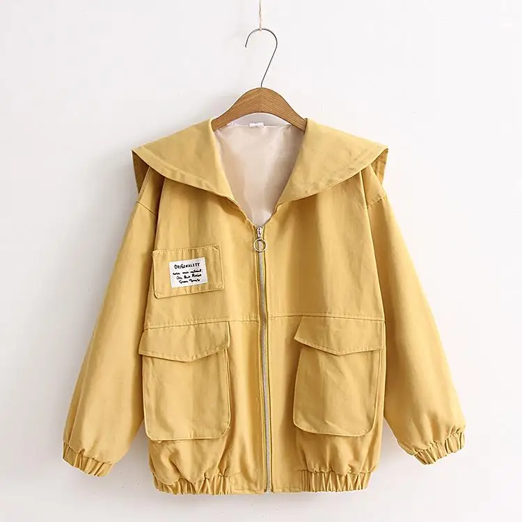 2017 весенне осенняя куртка Женские однотонные с длинным рукавом героями