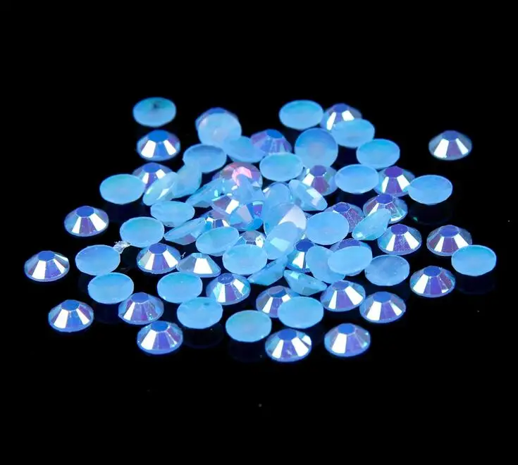 2 мм 3 4 5 6 Bling Lt Blue Jelly AB цветные стразы из смолы ручная работа плоская задняя часть