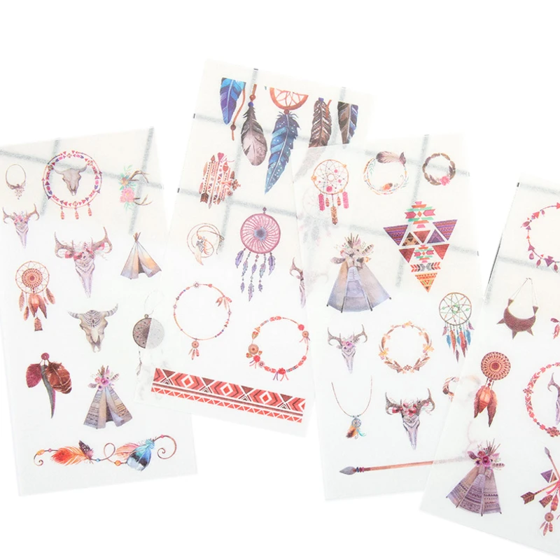 

15 упаковок/партия новые милые декоративные наклейки для скрапбукинга в индийском стиле DIY прозрачная наклейка из пвх дневник стикер оптовая продажа