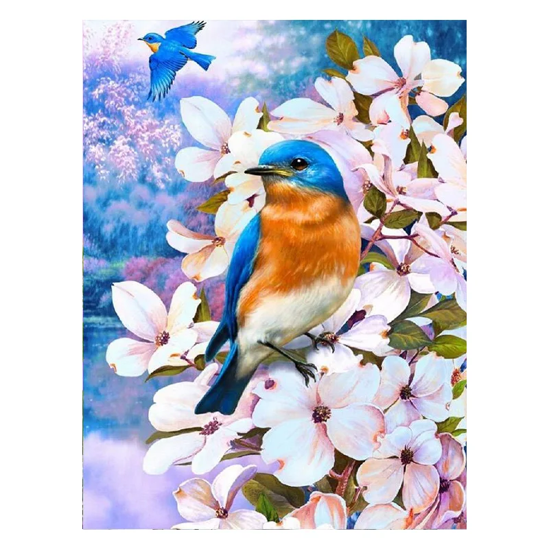 Полноразмерная/круглая Алмазная 5D картина сделай сам животное птица мозаика