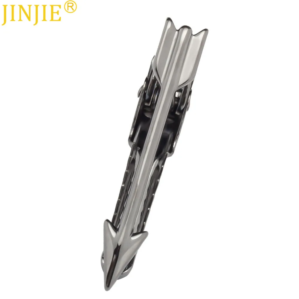 Gun Black Gold Bow and Arrow Shape Metal Lavalier Men's Business Casual Tie Pin Korean TieClip Manufacturers Wholesale Tie Pins