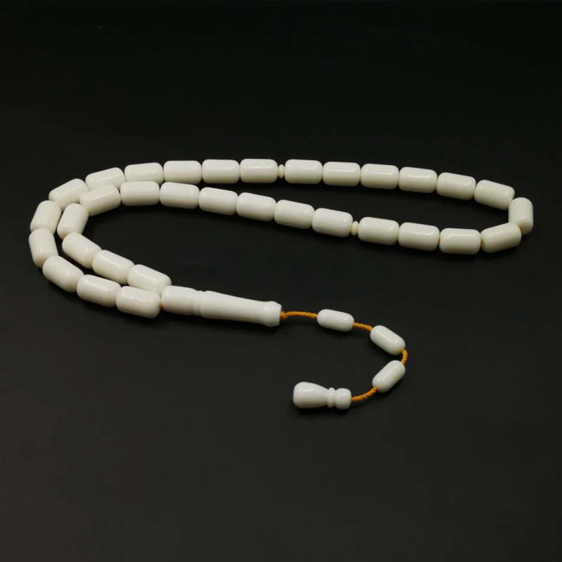 Браслеты Tasbih из белой смолы цвета слоновой кости 33 молитвенные бусины роскошный