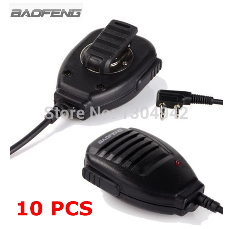 

10 шт., микрофон Baofeng, микрофон для двухстороннего радио Kenwood BAOFENG UV-5R 5RA 5RE Plus, портативная рация, портативные аксессуары