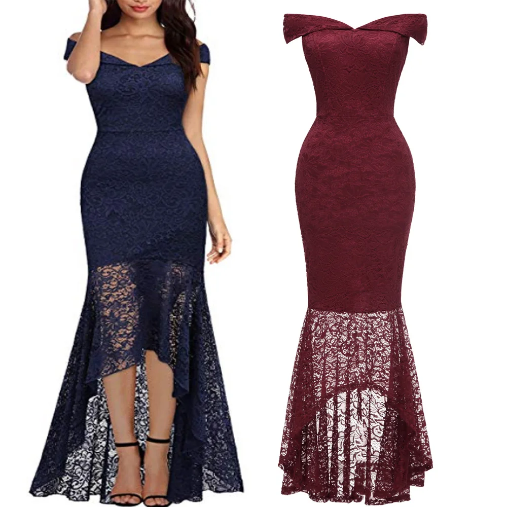 Роскошные женские сексуальные кружевные платья с v образным вырезом и открытыми