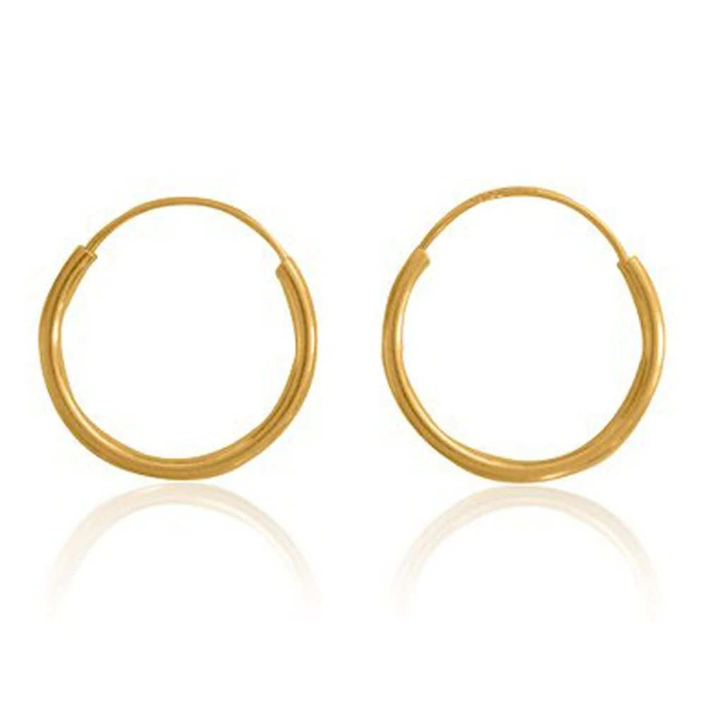 

Gold Filled Endless Hoop Earrings for Mens Womens 20mm