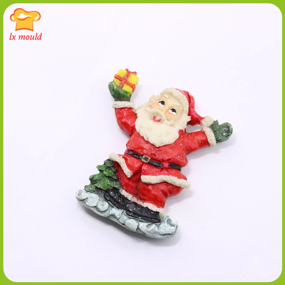 

LXYY New Santa Claus Fondant Silicone Mould Chocolate Dry Pez Clay Baking DIY Tools