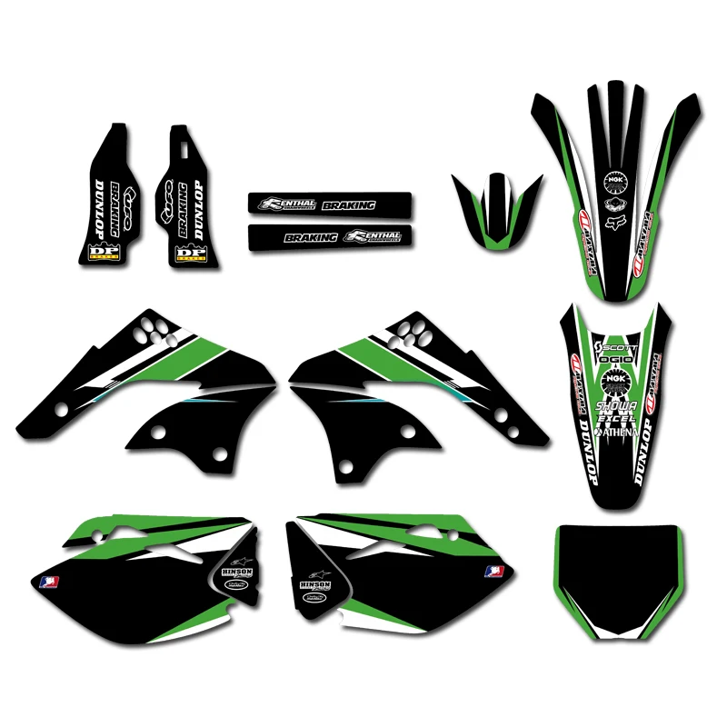 H2CNC 0235 команда графики и фоны наклейки Наборы для Kawasaki KX450F KXF450 2006 2007 2008 KX 450F KXF