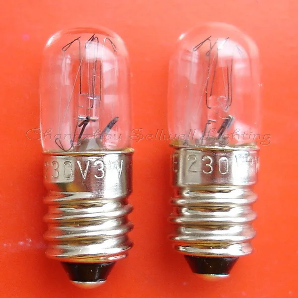 Миниатюрная лампочка 220v 240v 3w e10 t10x28 a506 sellwell lighting|lights & lighting|light e10light |