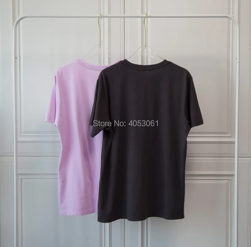 Хлопок письмо стекаются& пятнистый octagon Print T-Shirt-сезон: весна–лето Для женщин с круглым вырезом футболки