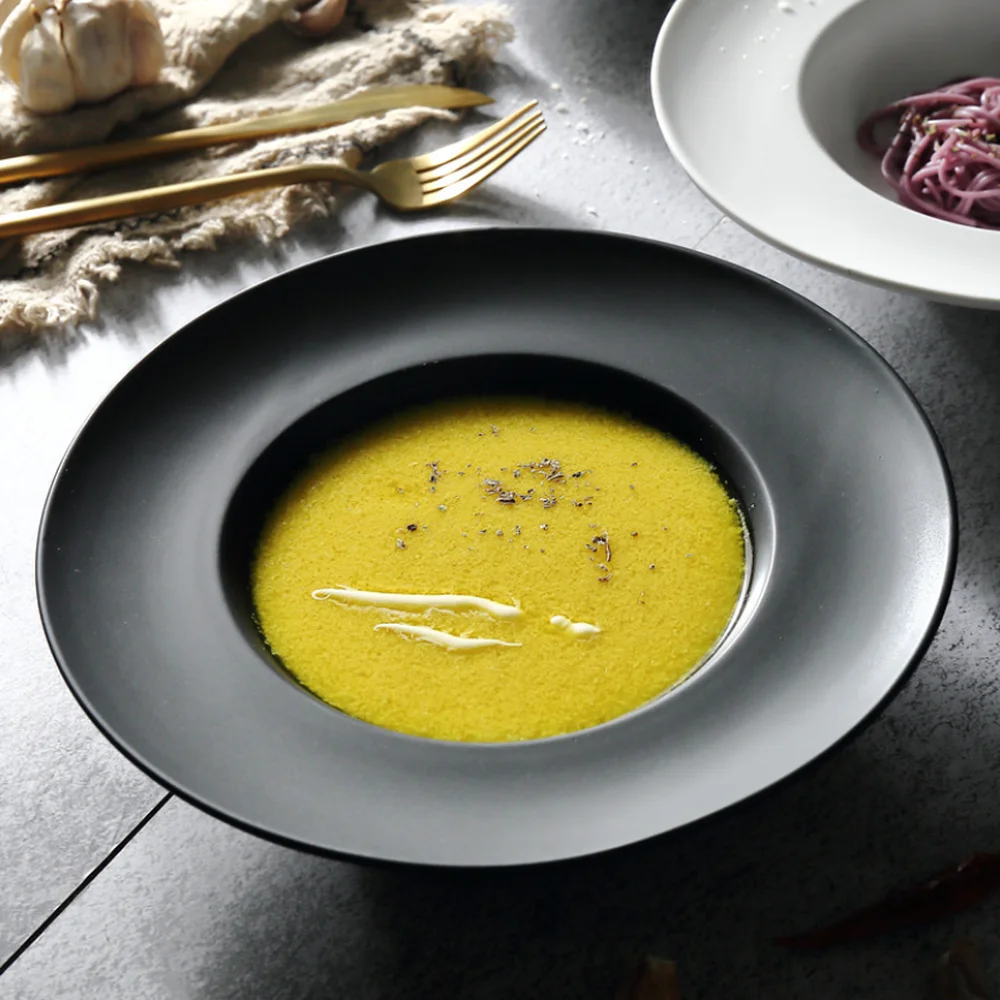 9 дюймовые матовые глазурованные соломенные тарелки керамическая тарелка