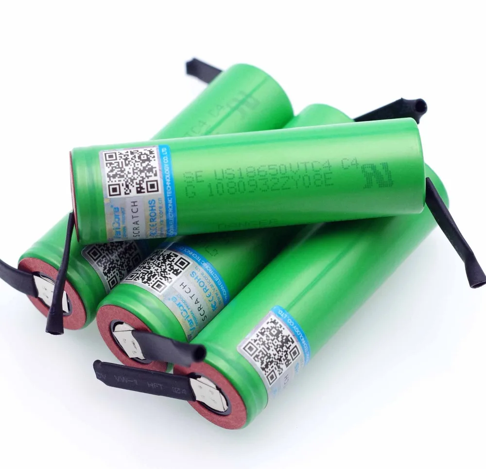 2 шт. VariCore 3,6 V 18650 VTC4 2100mAh высокий расход 30A аккумуляторная батарея для sony US18650VTC4+ DIY никелевый лист