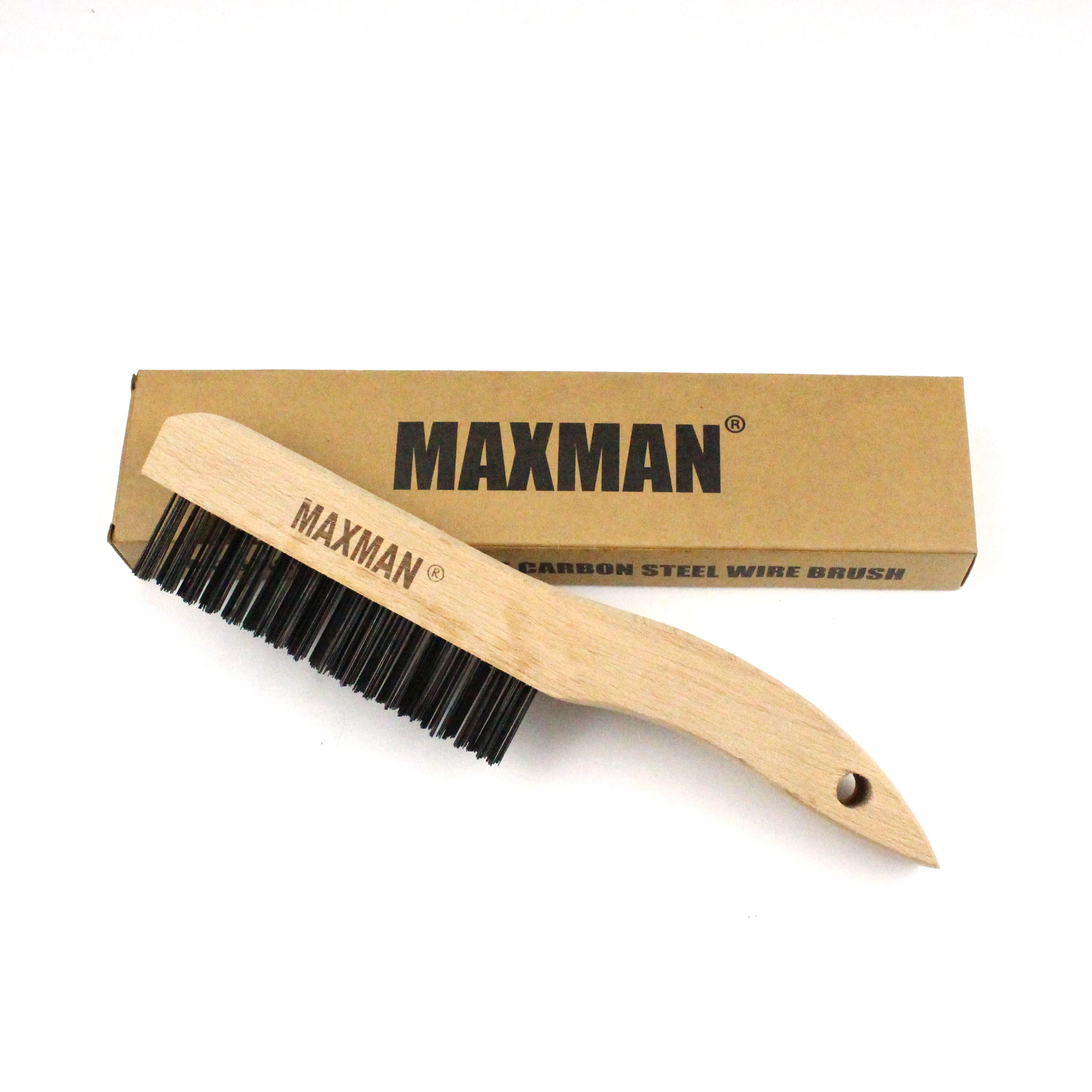 MAXMAN 4X16 ряд углеродная стальная проволочная щетка высококачественный бук Brsuh для удаления ржавчины обеззараживания полировки очистки