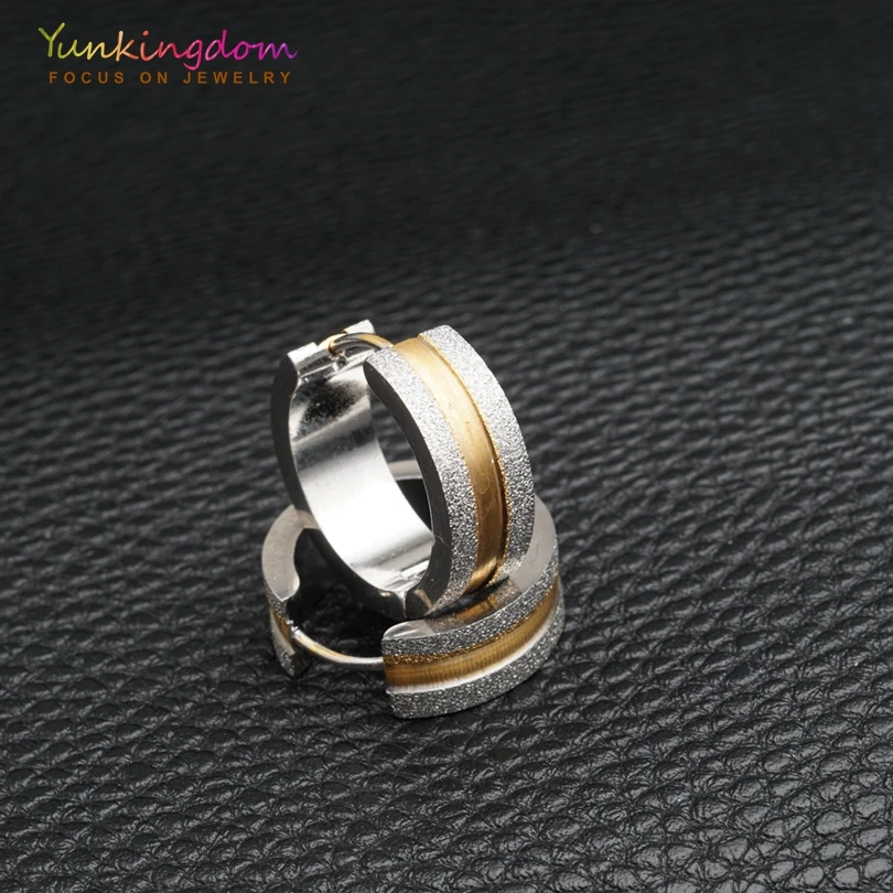 Женские серьги кольца из нержавеющей стали Yunkingdom титановой в стиле панк UE0010|hoop