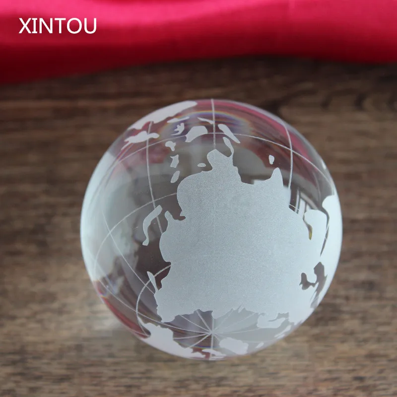 Хрустальное стекло XINTOU шар с картой мира ручной работы 60 мм фэн шуй декоративное