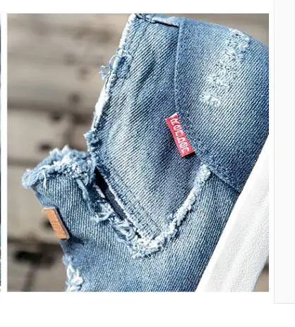 YAUAMDB/женская повседневная обувь весенне-осенняя джинсовая Размеры 35-39 женские