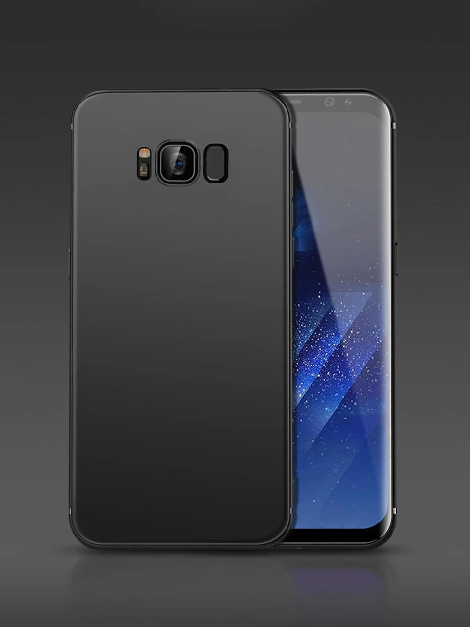 Тонкий силиконовый чехол для телефона samsung S6 S7 край S8 S9 плюс мягкий матовый TPU A5 A6 A7