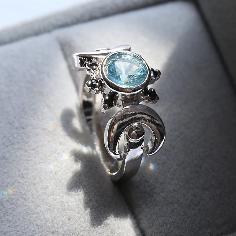 Женское Винтажное кольцо с лунным камнем обручальное цирконом в национальном