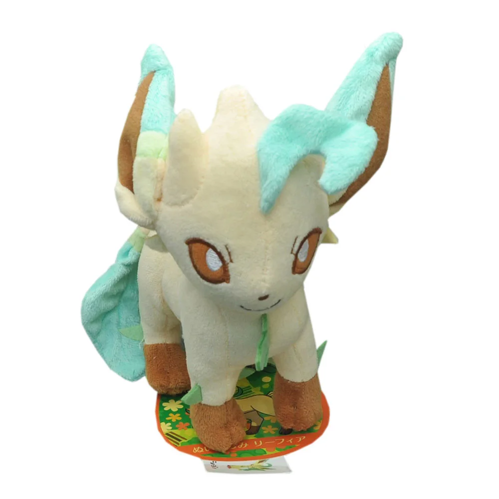 Leafeon EMS 100/лот 8 видов стилей 5-" Umbreon Eevee Vaporeon Flareon Espeon Leafeon Glaceon Jolteon новая милая плюшевая игрушка - Цвет: Leafeon