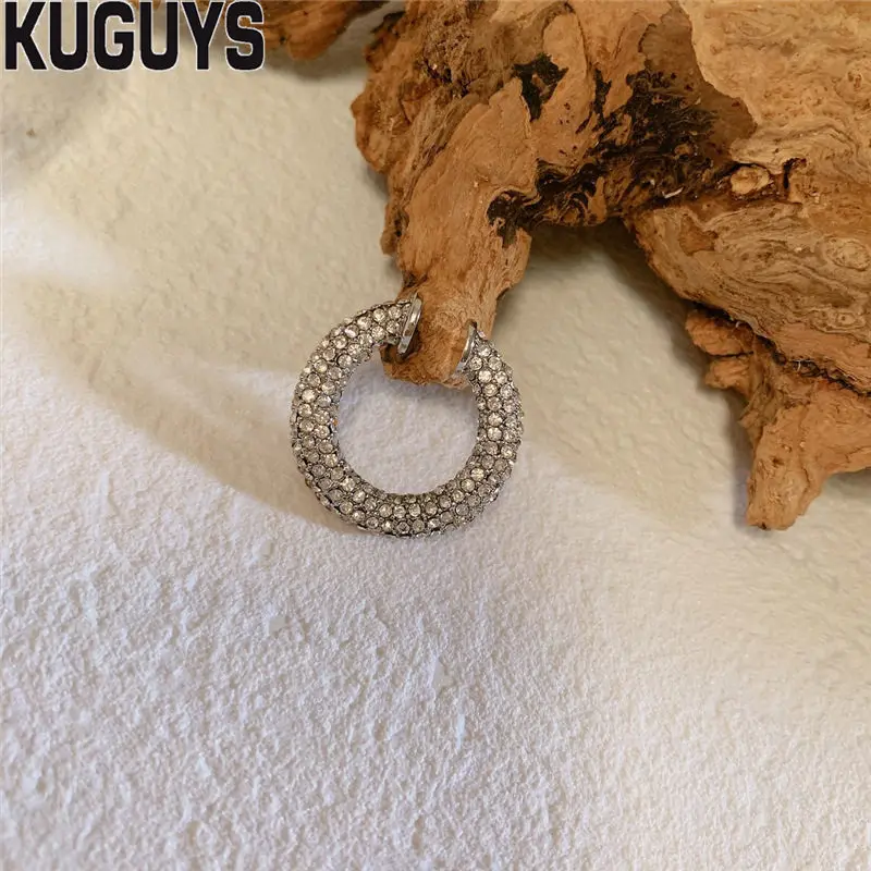 KUGUYS Hyperbole Crystals Warp Rings for Womens Fashion Jewelry High Quality Green White Crystal Opening Ring Trendy Accessories | Украшения