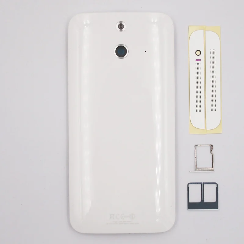 Белый BaanSam чехол для htc ONE E8 с кнопкой питания+ верхний нижний лист+ двойной лоток для sim-карты - Цвет: Белый