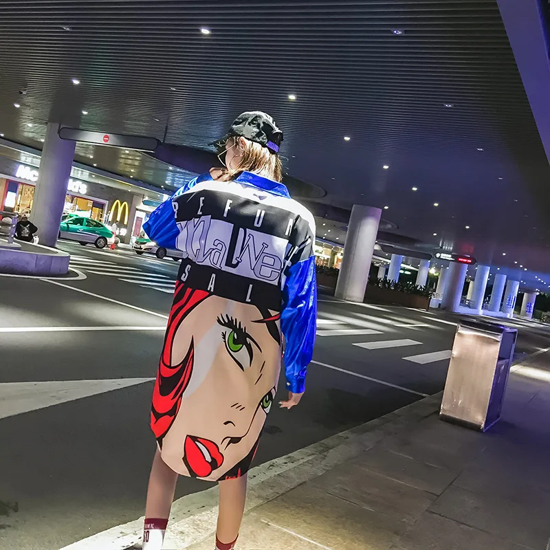 Мультфильм печати рубашки для мальчиков блузка Harajuku женщин блузки оверсайз 2018