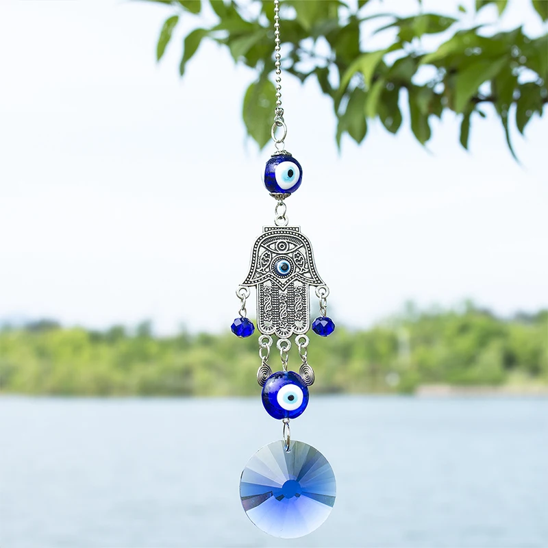 H& D чакра Suncatcher орнамент с индейки злой амулет в виде глаза удачи кулон дома Настенный декор благословение Защита подарок