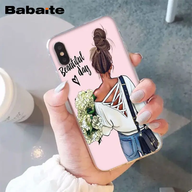 Babaite VOGUE Рождественская Принцесса Девочка женский кофейный чехол для телефона Apple