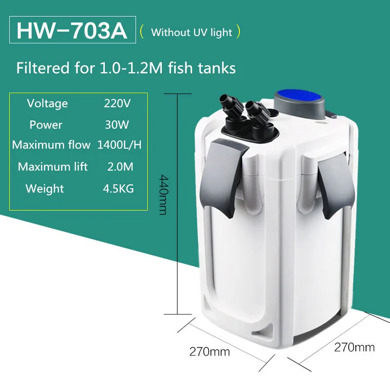 HW-703A SUNSUN HW 702A 702B 703A 703B 704A 704B внешний фильтр для аквариума передний фильтр для аквариума ведро тихий фильтр аэрации - Цвет: HW-703A