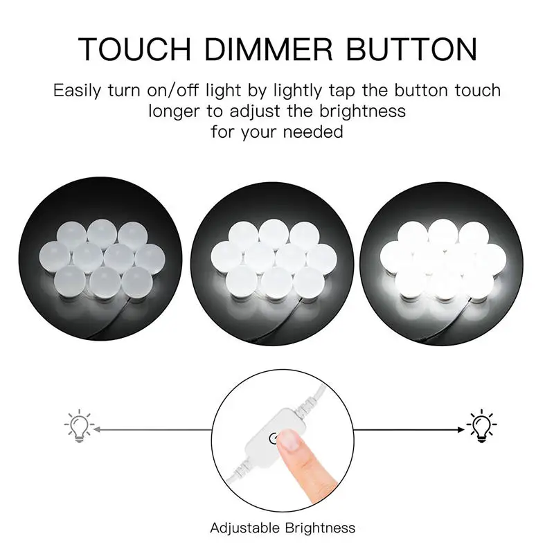 WRUMAVA косметическое зеркало тщеславие светодиодные лампочки комплект USB порт для