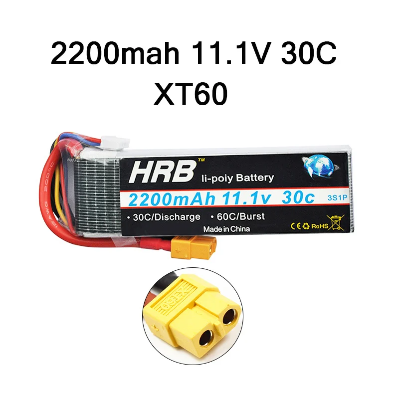 3S 2200mah 30C XT60 HRB 3S 11,1 V Lipo 1100mah 1200mah 1300mah 1500mah 2200mah 2600mah 3000mah 3300mah 3600mah 4200mah Для RC автомобиля FPV лодки - Color: 3S 2200mah 30C XT60