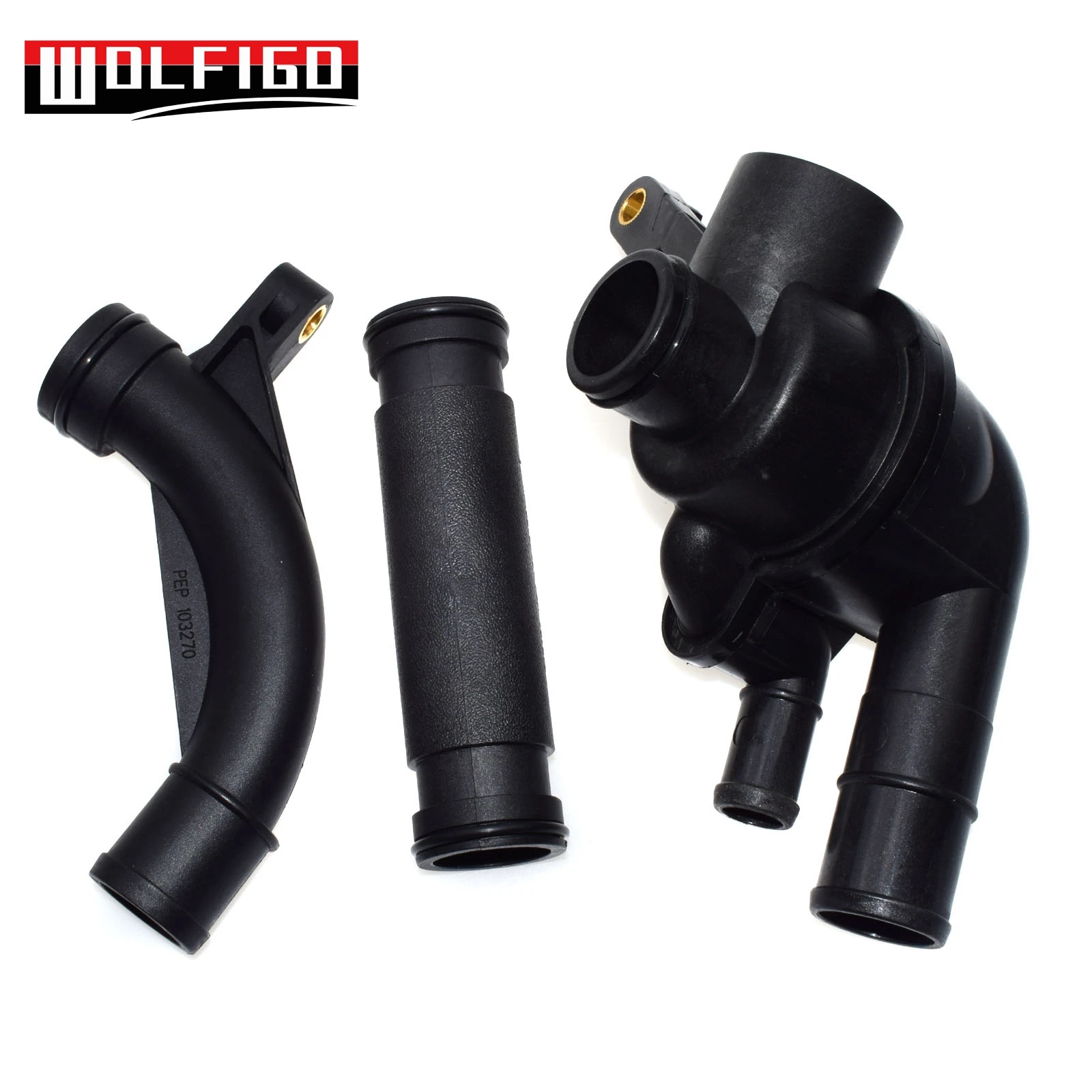 WOLFIGO New For ROVER 75 45 800 Thermostat+Housing+Pipe Kit 3PCS PEM101050, PEP101970, PEP103270