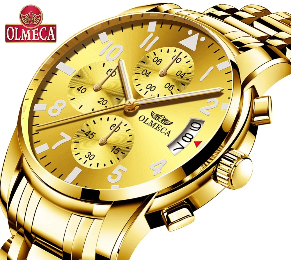 OLMECA кварцевые часы спортивные мужские модные Reloj Hombre наручные 3ATM
