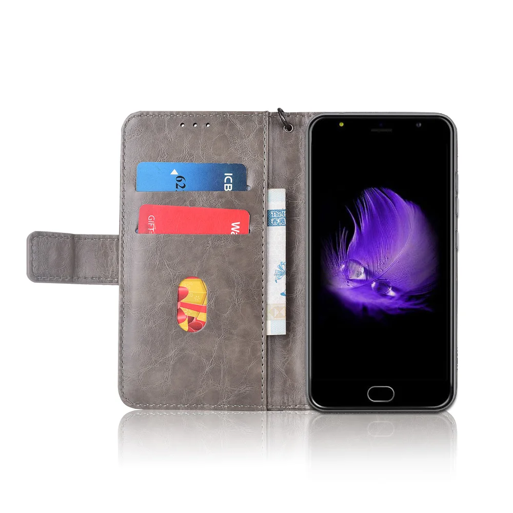 Кожаный чехол книжка для XGODY D11 Fundas с цветочным принтом 100% специальный кошелек