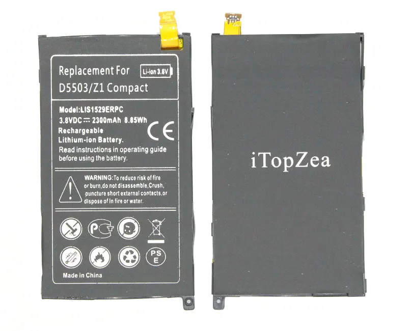 ITopZea 2300mAh / 8.85Wh LIS1529ERPC сменный литий полимерный аккумулятор для Z1 mini D5503 Compact