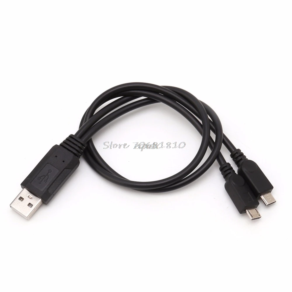 Портативный USB Мужской Универсальный микро двойной мужской Y адаптер сплиттер