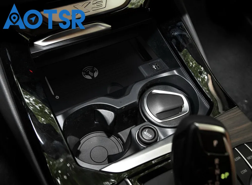Aotsr QI Беспроводное Автомобильное зарядное устройство для BMW X3 X4 2018 2019
