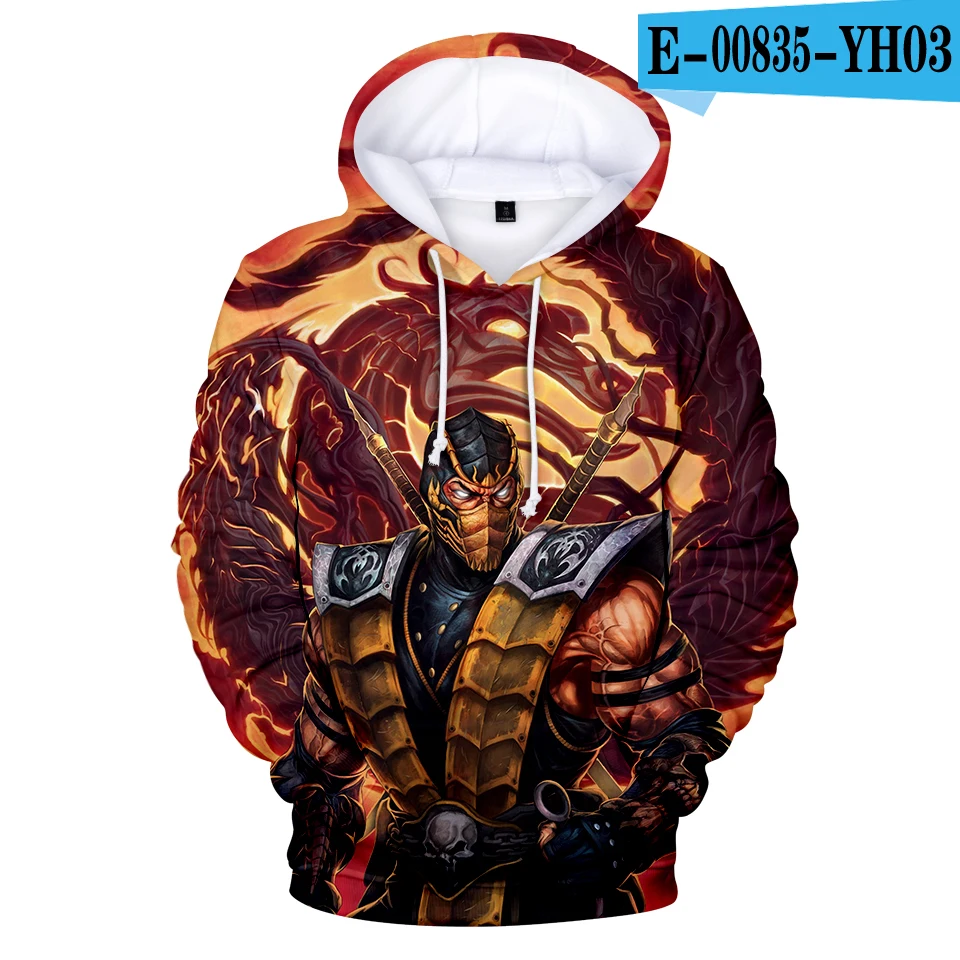 Горячая Распродажа, толстовки Mortal Kombat 11, мужские/женские модные толстовки с капюшоном и принтом в стиле Харадзюку, толстовки Mortal Kombat 11, уличная одежда для игр, топы - Цвет: as picture 3D