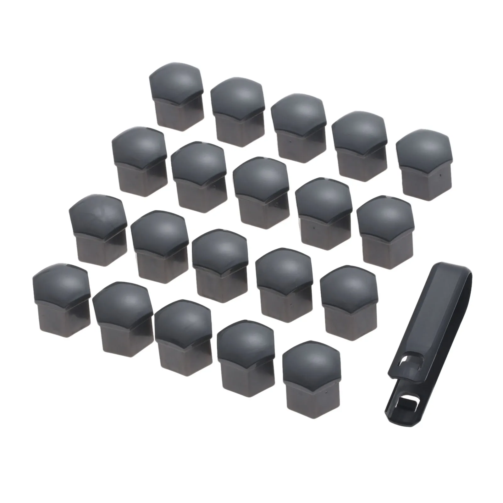 T54 19mm Grey 20 шт. колпачки для автомобильных колес 17 19 21 мм колпачки для автомобильных шин+ инструмент для удаления болтов диски специальная защита гнезда защита от пыли автомобильный Стайлинг - Название цвета: T54 19mm Grey