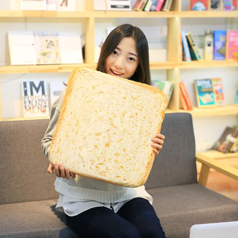 one piece bread plush pillow &ampcushion stuffed soft toy simulation food doll chair cushion sofa decoration kids toys |