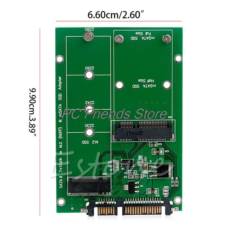 Адаптер mSATA и M.2 (B-Key NGFF) переходник X6HA 2-в-1 с несколькими SSD на SATA 3 III | Компьютеры