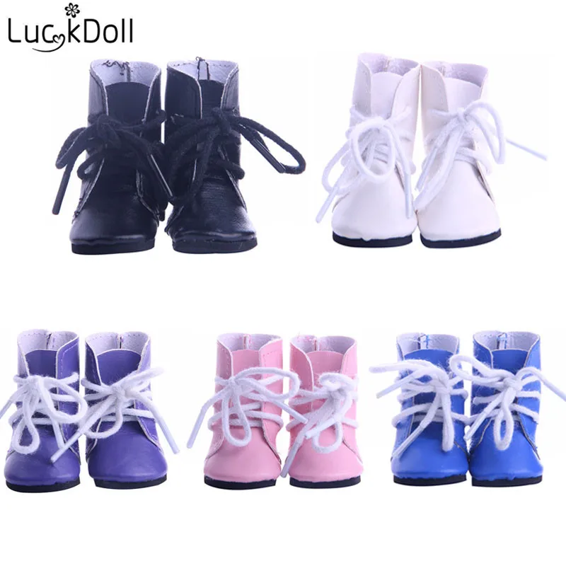 LUCKDOLL однотонные тканевые ботинки для кукол диагональю 14 5 дюйма аксессуары