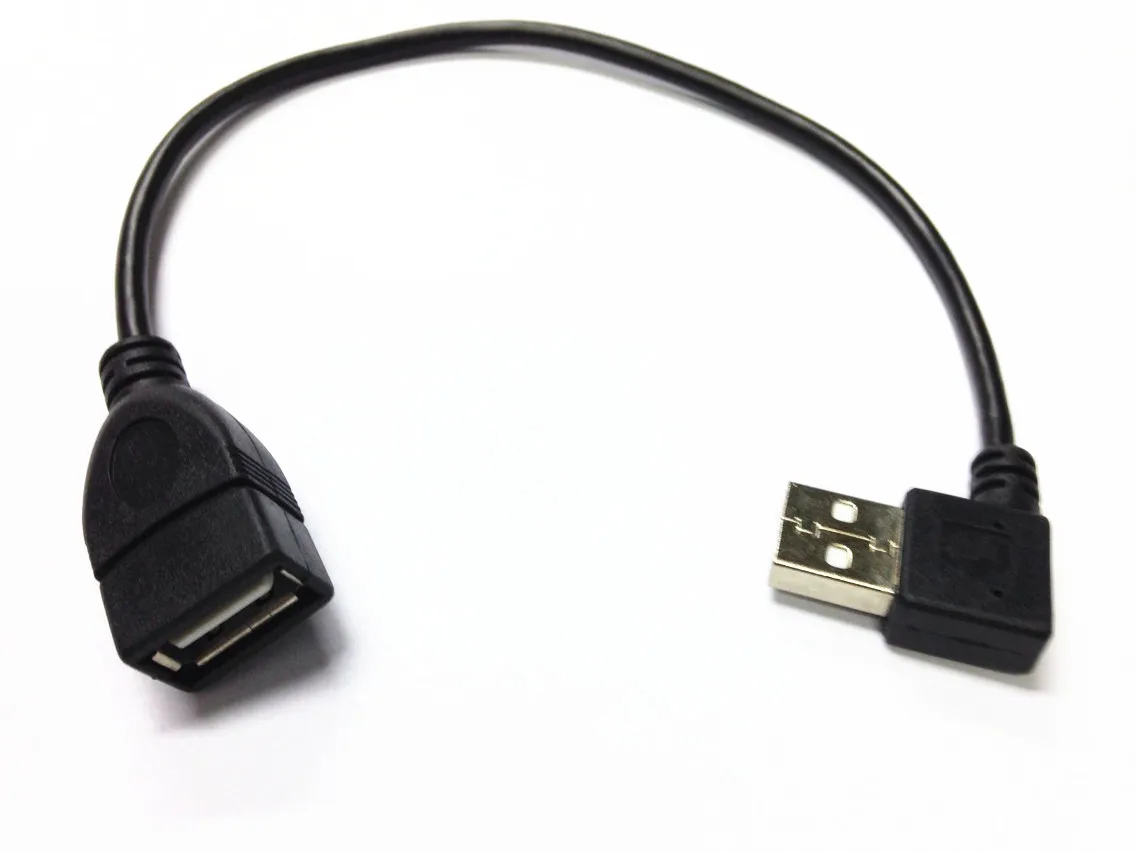90 degree left elbow male to female extension cable USB 2.0 A | Обустройство дома