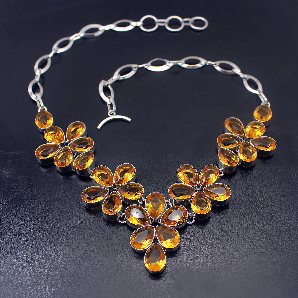 Коктейль страсть Hermosa Выходные туфли на выпускной подарки желтый Citrine925