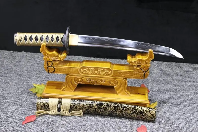 Супер острая глина из закаленного 1095 стали Wakizashi железная японская Цуба самурайский меч