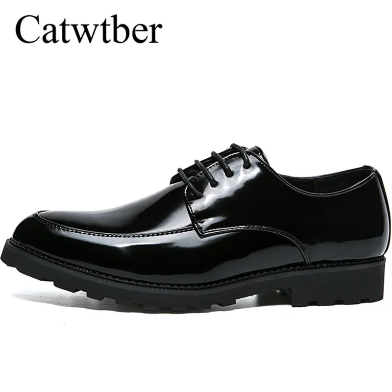 Catwtber Men Leather Shoes Oxford Casual Men's Dress Business Flats Breathable Banquet Wedding | Обувь