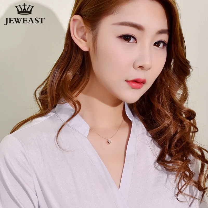 Ожерелье из 18 каратного золота с бриллиантами Подвеска для женщин и девушек